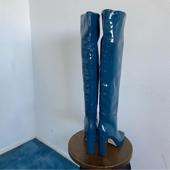 Tamara Mellon Legacy Over The Knee Teal Boots - Picture 7 of 11